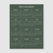 Eenvoudige maar elegante 2025 kalender | Magnetisc (Voorkant)