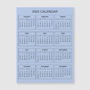 Eenvoudige maar elegante 2025 kalender Magnetisc