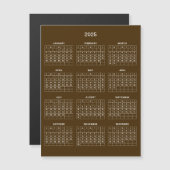 Eenvoudige maar elegante 2025 kalender | Magnetisc (Voorkant / Achterkant)