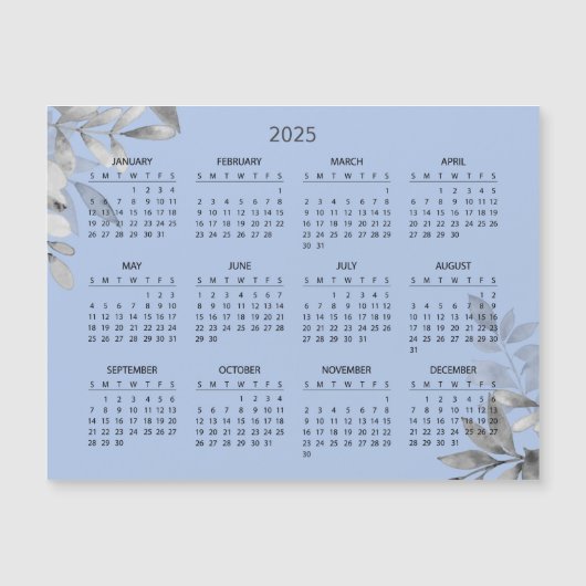 Eenvoudige maar elegante 2025 kalender | Magnetisc (Voorkant)
