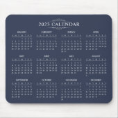 Eenvoudige maar elegante 2025 kalender | Muismat (Voorkant)