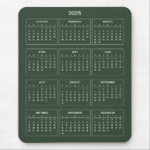 Eenvoudige maar elegante 2025 kalender | Muismat (Voorkant)