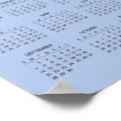 Eenvoudige maar elegante 2025 kalender | Poster (Hoek)