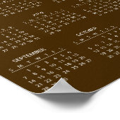 Eenvoudige maar elegante 2025 kalender | Poster (Hoek)