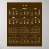 Eenvoudige maar elegante 2025 kalender | poster (Voorkant)