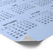 Eenvoudige maar elegante 2025 kalender | Poster (Hoek)