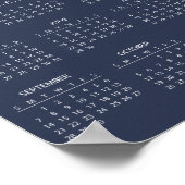 Eenvoudige maar elegante 2025 kalender | Poster (Hoek)