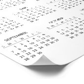 Eenvoudige maar elegante 2025 kalender | Poster (Hoek)