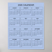 Eenvoudige maar elegante 2025 kalender | poster (Voorkant)