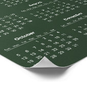 Eenvoudige maar elegante 2025 kalender | poster (Hoek)