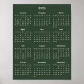 Eenvoudige maar elegante 2025 kalender | poster (Voorkant)