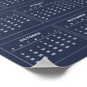 Eenvoudige maar elegante 2025 kalender | Poster (Hoek)