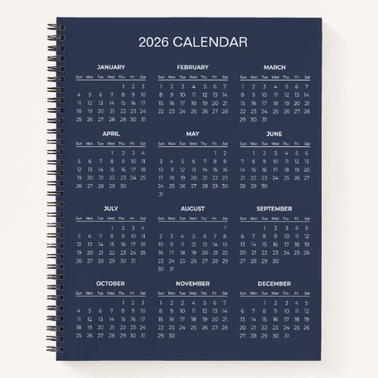 Eenvoudige maar Elegante 2026 Agenda | (Voorkant)