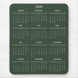 Eenvoudige maar Elegante 2026 Agenda   Muismat