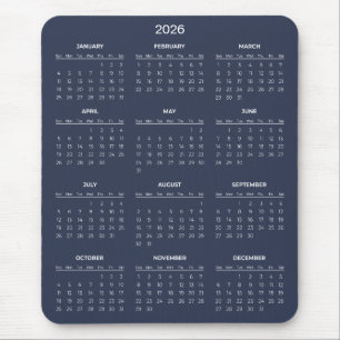Eenvoudige maar Elegante 2026 Agenda   Muismat