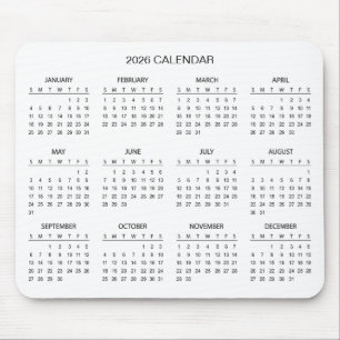 Eenvoudige maar Elegante 2026 Agenda   Muismat