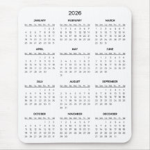 Eenvoudige maar Elegante 2026 Agenda | Muismat