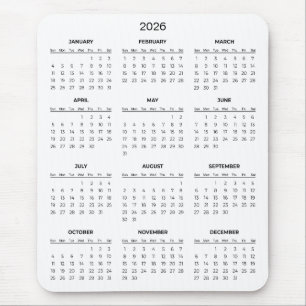 Eenvoudige maar Elegante 2026 Agenda Muismat