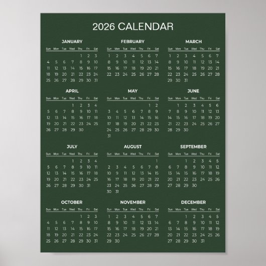 Eenvoudige maar Elegante 2026 Agenda |  Poster (Voorkant)