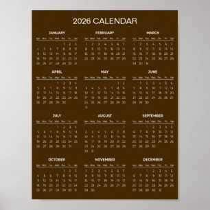 Eenvoudige maar Elegante 2026 Agenda    Poster