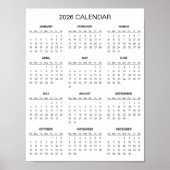 Eenvoudige maar Elegante 2026 Agenda |  Poster (Voorkant)