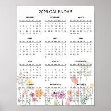 Eenvoudige maar Elegante Bloemencalender 2026 | 