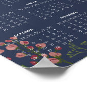 Eenvoudige maar Elegante Bloemencalender 2026 |  Poster (Hoek)