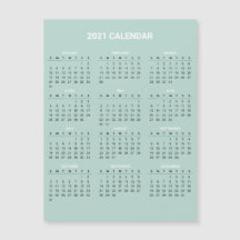 Eenvoudige maar elegante kalender voor 2020 | Magn