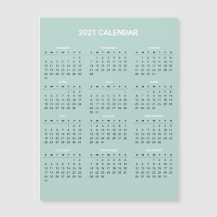 Eenvoudige maar elegante kalender voor 2020   Magn