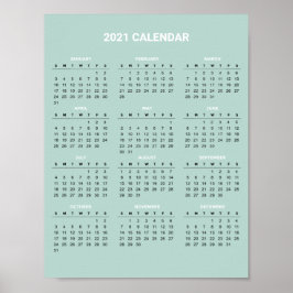 Eenvoudige maar elegante kalender voor 2020 | POST Poster