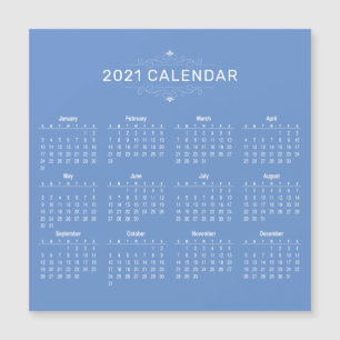 Eenvoudige maar elegante kalender voor 2021   Magn