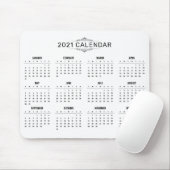 Eenvoudige maar elegante kalender voor 2021 | Mous Muismat (Met muis)