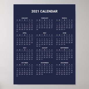 Eenvoudige maar elegante kalender voor 2021   POST Poster