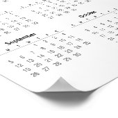 Eenvoudige maar elegante kalender voor 2021 | POST Poster (Hoek)