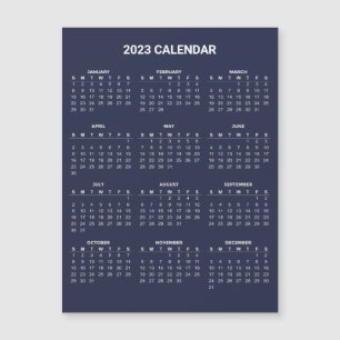 Eenvoudige maar elegante kalender voor 2023   Magn