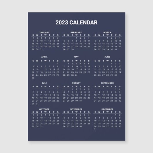 Eenvoudige maar elegante kalender voor 2023 | Magn (Voorkant)