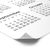 Eenvoudige maar elegante kalender voor 2023 | POST Poster (Hoek)