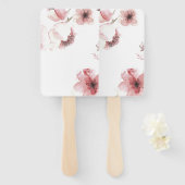 Eenvoudige maar elegante kersenbloesem | Handventi Handwaaier (Voorkant en achterkant)