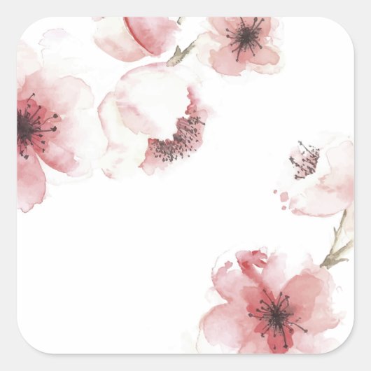 Eenvoudige maar elegante kersenbloesem | STICKER (Voorkant)