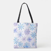Eenvoudige maar elegante sneeuwvlokken | Canvas ta Tote Bag (Achterkant)