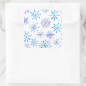 Eenvoudige maar elegante sneeuwvlokken | Sticker S (Tas)