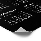 Eenvoudige maar elegante zwarte kalender 2023 | PO Poster (Hoek)