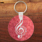 Eenvoudige maar mooie muzieknoot Graphic Sleutelhanger (Voorkant)