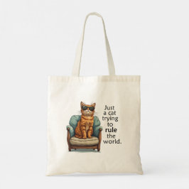Eenvoudige maar Schattige Cat Boss Canvas tas