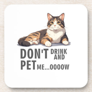 Eenvoudige maar Schattige Funny Cat Jokes Onderzet Bier Onderzetter