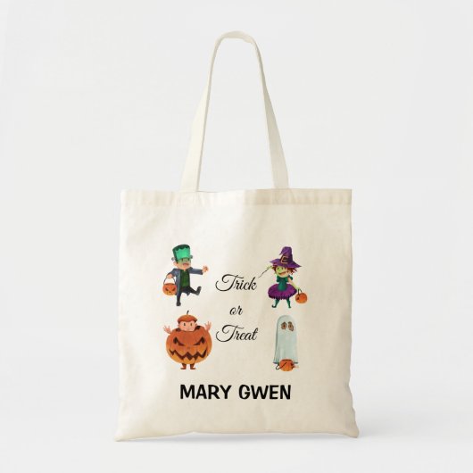 Eenvoudige maar Schattige Trick or treat | Tote ba Tote Bag (Voorkant)