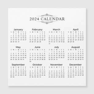 Eenvoudige maar toch elegante kalender 2024   Magn