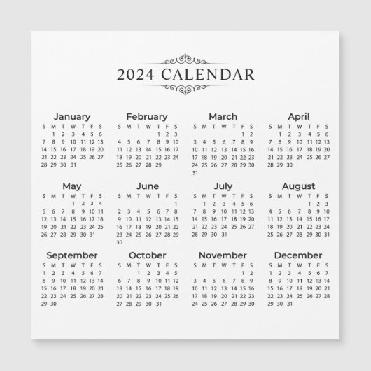 Eenvoudige maar toch elegante kalender 2024 | Magn (Voorkant)