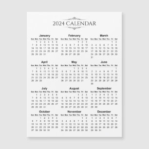 Eenvoudige maar toch elegante kalender 2024   Magn