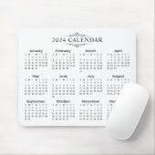 Eenvoudige maar toch elegante kalender 2024 | Mous Muismat (Met muis)